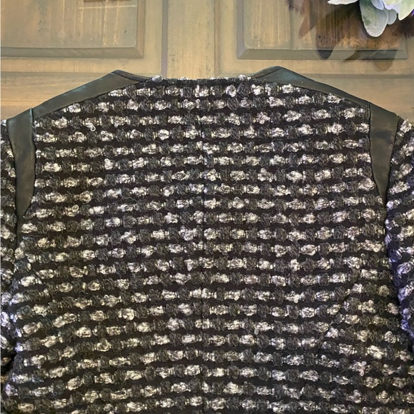 The Limited Tweed Like and Vegan Leather Biker Jacket - Picture 4 of 13